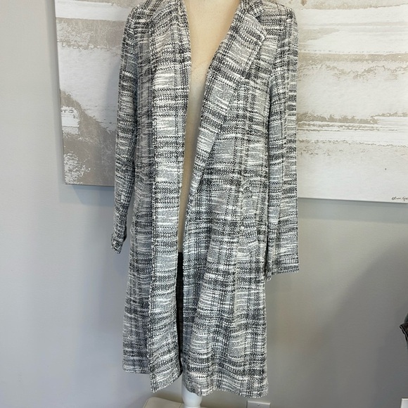 Melloday Lighyweight TRENCH COAT SLASH POCKET OPEN FRONT - Picture 1 of 7
